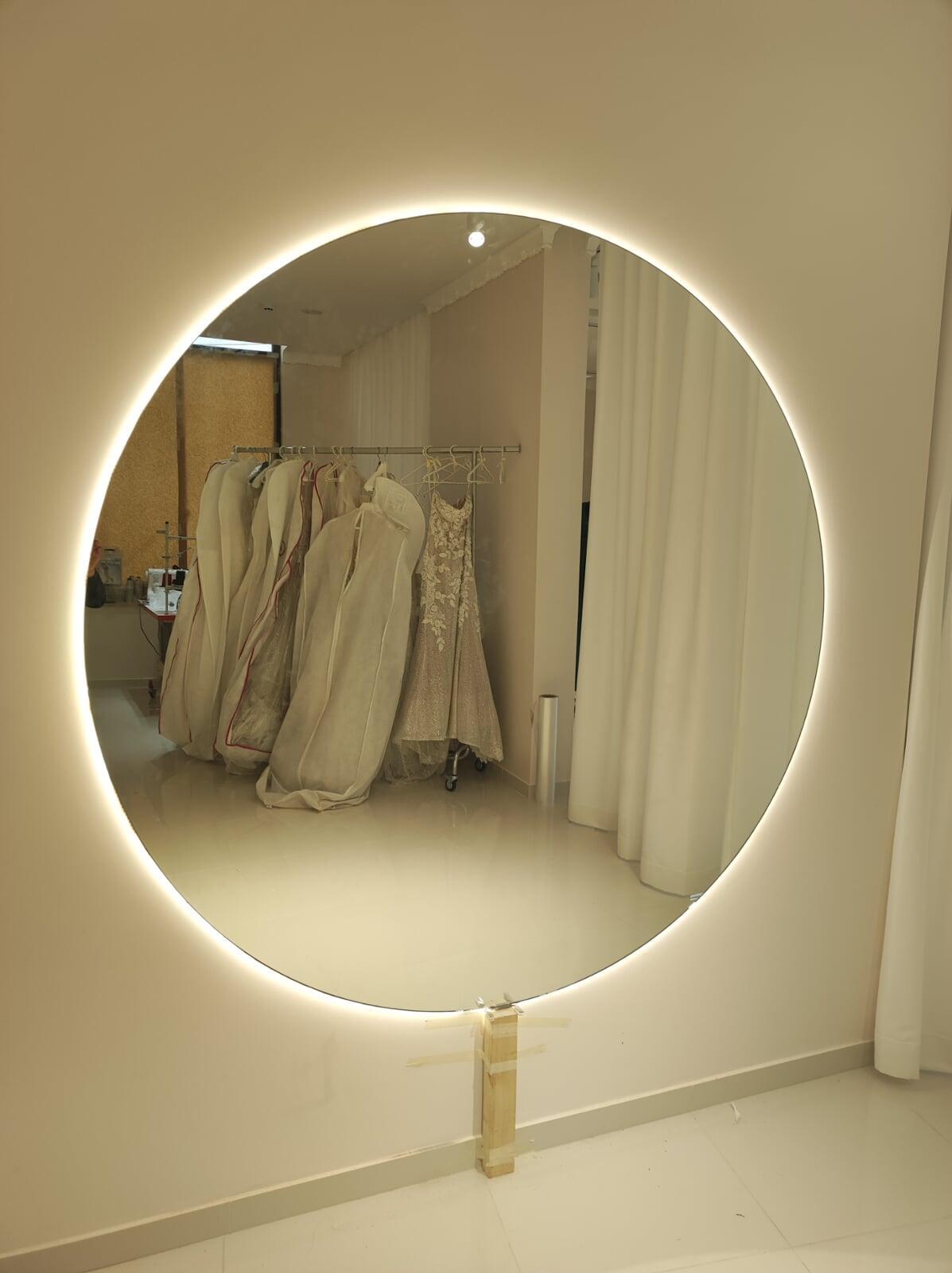 espelho circular com led