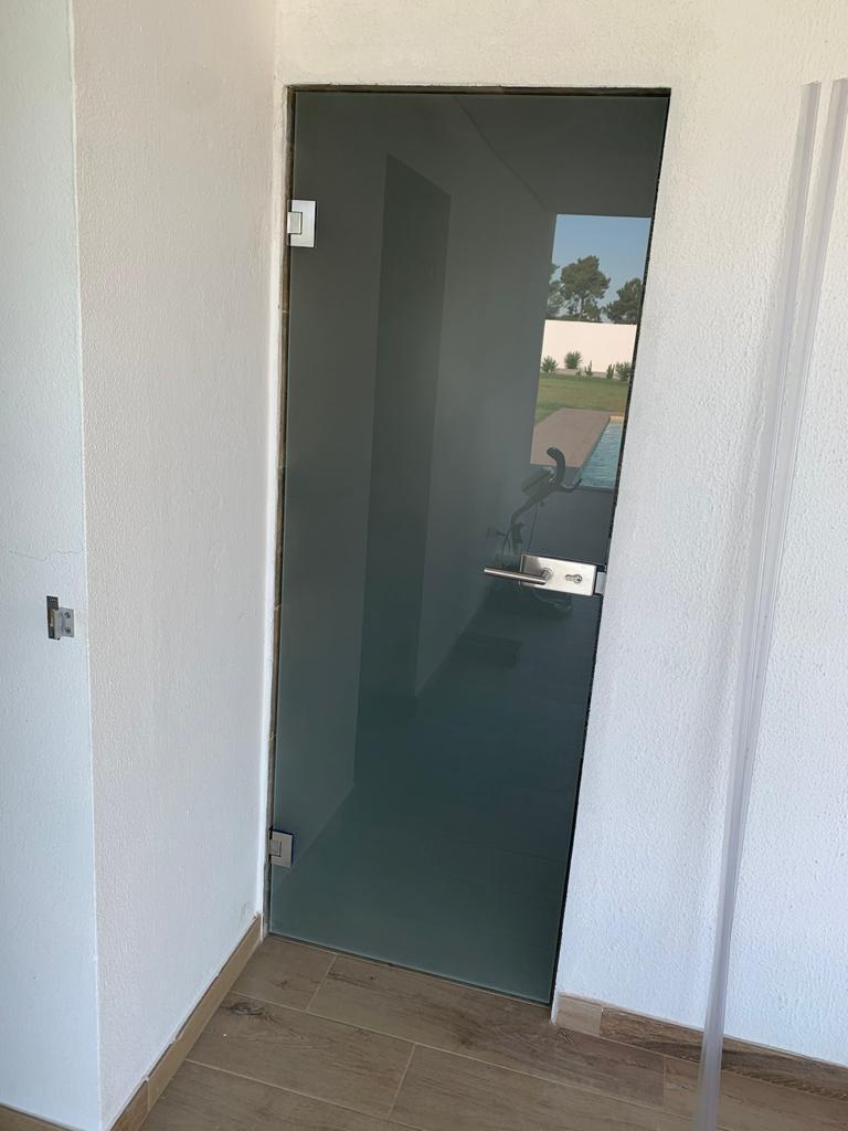 porta vidro fosco com fechadura